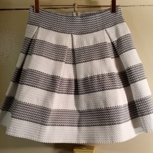 Black and white stripped bandage skirt A-line
